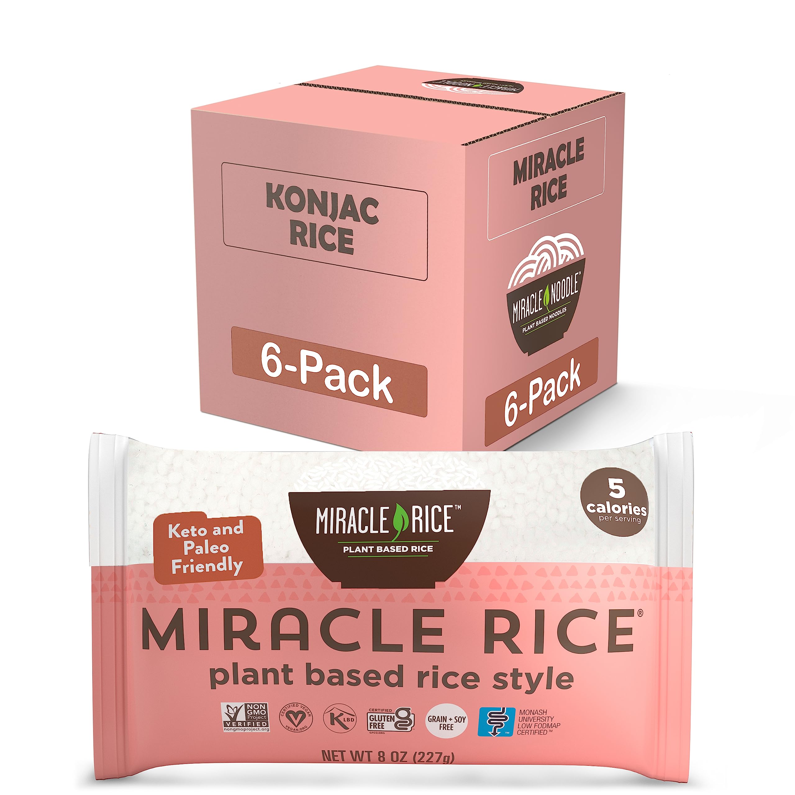Amazon.com: Miracle Noodle Konjac Rice - Keto, Plant-Based, Gluten
